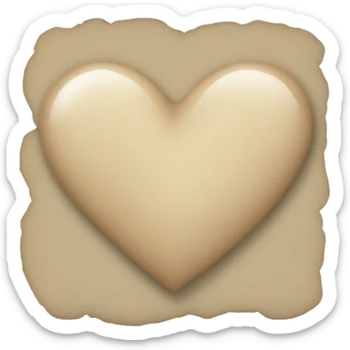 Beige heart  sticker