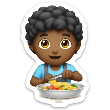white kid making lunch sticker