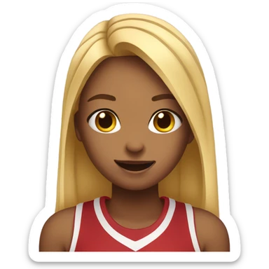 Basketball girl hearts sticker