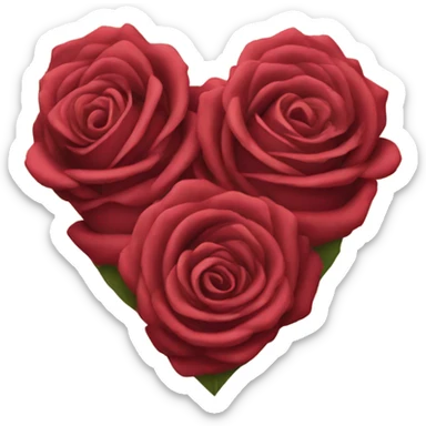 Roses shaped into a heart sticker
