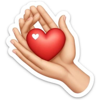 I want hand heart inside it d to be there sticker