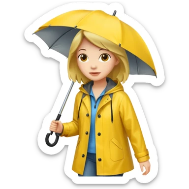 Raincoat Pedestrian woman sticker