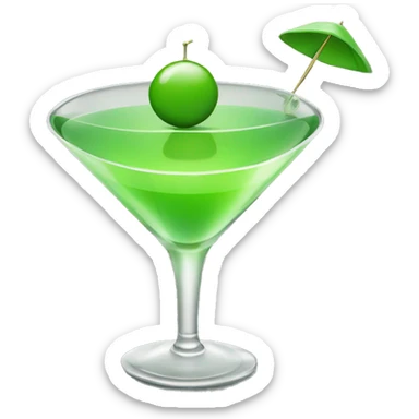 Green martini sticker
