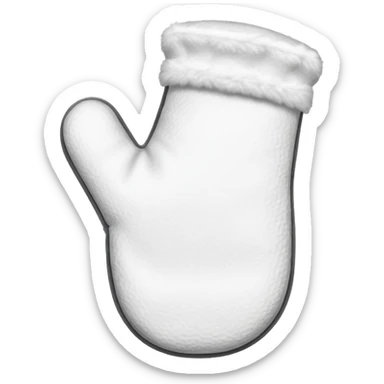 A white baking mitten sticker
