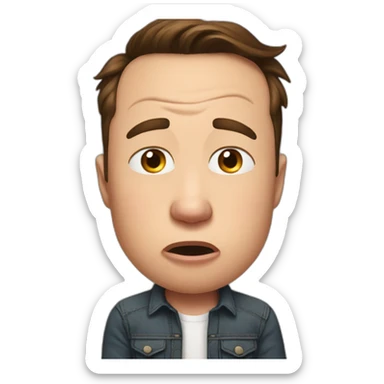 Elon-Musk-crying-wears-a-poopdiaper sticker