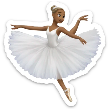 Ballerina dancing swan lake sticker
