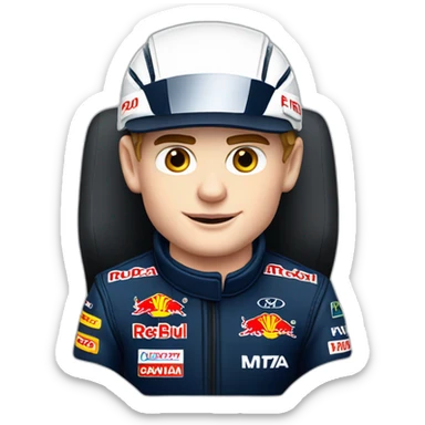 Max verstappen f1 driver in a car sticker