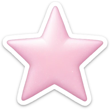 pale pink star sparkle sticker