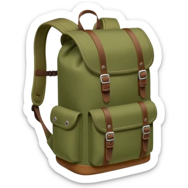 Hiking backpack with chest strap sticker