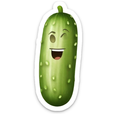 Brown cucumber sticker