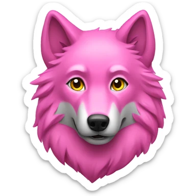 pink wolf sticker