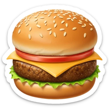hamburger bun sticker