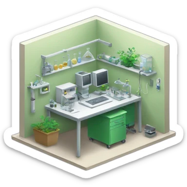 ecological laboratory room sticker