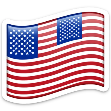 Upside down US flag sticker