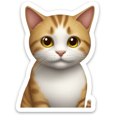 Gato com lagartixa na boca sticker