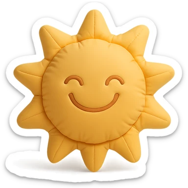 smiling sun sticker