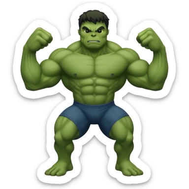 Alien buff as hulk sticker