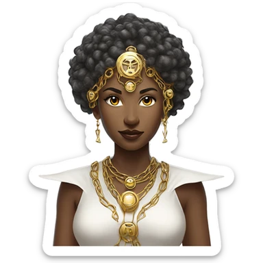Technomancy Goddess is a mystical being who controls both magic and technology. She can cast spells on technological networks. Her powers blend the ancient art of magic with advanced cybernetics and technology. She can command machines sticker