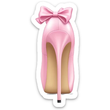 Light Pink stiletto with bow sticker