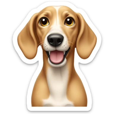 Cream dashound sticker