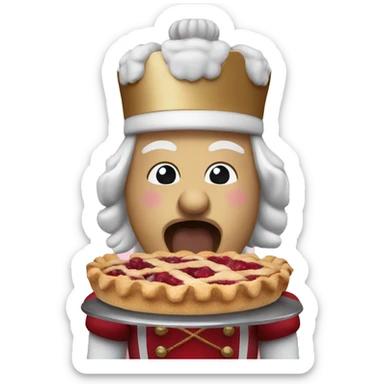 Nutcracker eating pie  sticker
