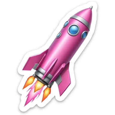 cohete rosa sticker
