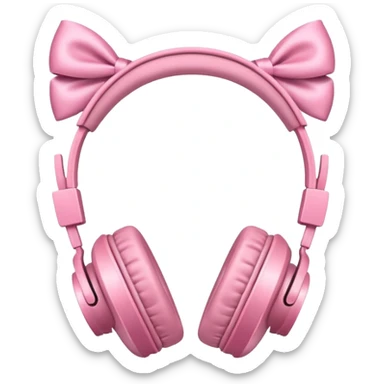 Headphones with bows on sides sticker