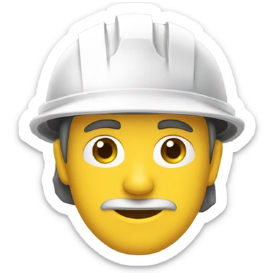 Casco blanco ingeniero  sticker