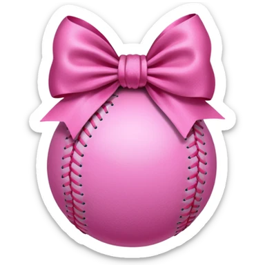 cute bow softball  sticker