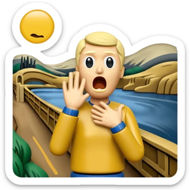 Edvard munch the scream landscape but a minifig sticker