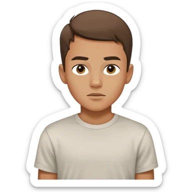 two block boy with sharp jawline sticker