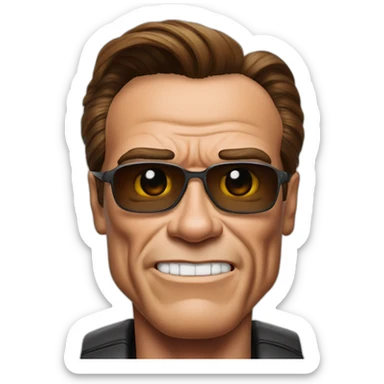 Arnold Schwarzenegger disfrazado operado de la próstata sticker