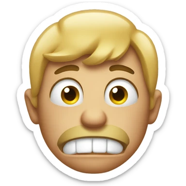 emoji disgust face, not comfortable with something said outloud sticker