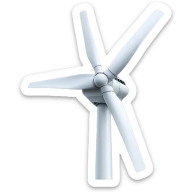 photorealistic wind turbine with perfectly straight propellers sticker
