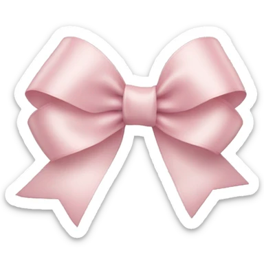 light pink ribbon bow sticker