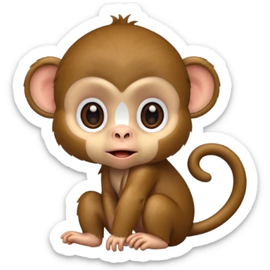 baby monkey sticker