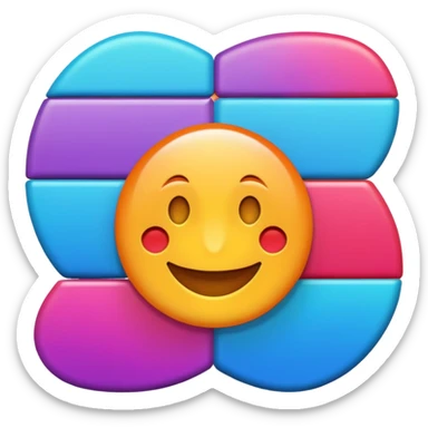 overlapping images, one realistic and one digital grid sticker