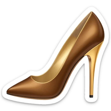Metallic 24k gold and mocha brown womens shoes sticker