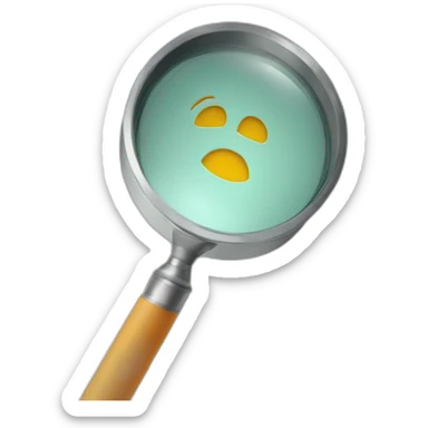 The letter W under a magnifier sticker