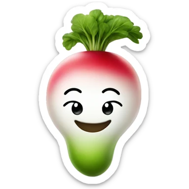 Happy radish sticker