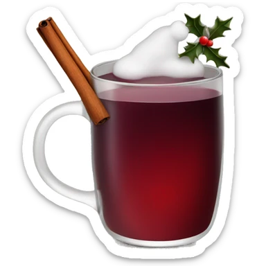  christmas mulled wine with cinnamon sticker