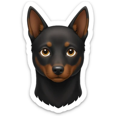 black australian kelpie sticker