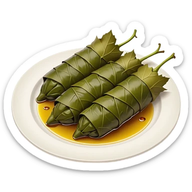 Greek dolma on plate sticker
