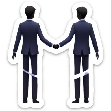 Center composition: Two silhouetted figures standing back-to-back or side-by-side in a circle of calm (soft blues, lavenders, white light)
Around them: Swirling storm energy—abstract shapes, wind lines, chaotic movement in reds, oranges, and dark grays sticker