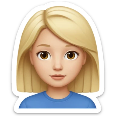 blonde giirl memoji iphone sticker