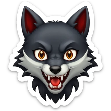 A vampire wolf sticker