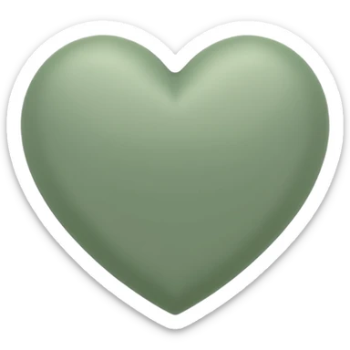 Sage green heart sticker