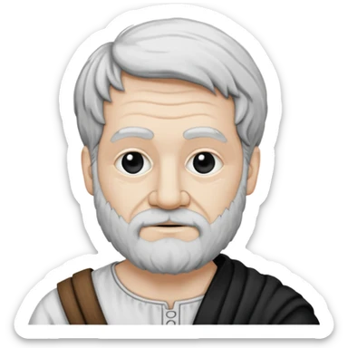 can you produce a black and white hand drawing of Aristotle ? sticker