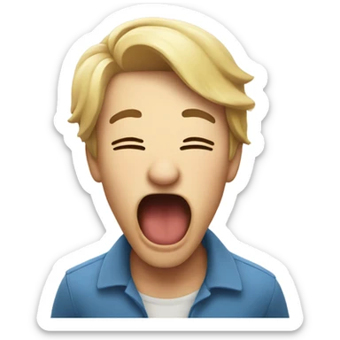 yawn sticker
