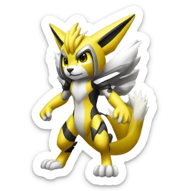 Cool Metabee Renamon Zeraora Full body sticker